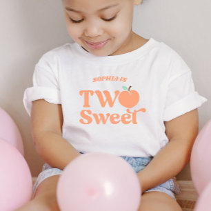 ツースイートピーチフルーツセカンド2歳の誕生日パーティー トドラーTシャツ