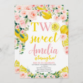 ツースイートレモネード誕生日シトラスバースデーパーティー 招待状 (正面/裏面)