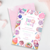 ツースウィートキャンディセカンド誕生日招待状 招待状