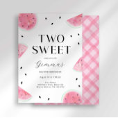 ツースウィートスイオーターメロンセカンド誕生日招待状 招待状