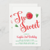ツースウィートセカンド誕生日招待状 招待状 (正面/裏面)