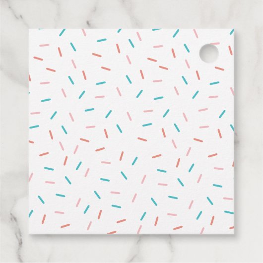 ツースウィートティール（緑がかった色）つや消しガールズ誕生日サンキュー フェイバータグ (裏面)