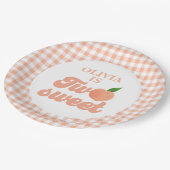 ツースウィートピーチ誕生日紙プレート ペーパープレート (アングル)