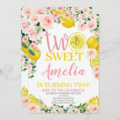 ツースウィートレモネード誕生日レモンバースデーパーティー 招待状 (正面/裏面)
