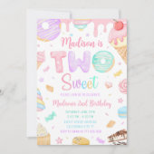 ツースウィート誕生日招待状2ndバースデーガール 招待状 (正面)