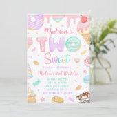 ツースウィート誕生日招待状2ndバースデーガール 招待状 (スタンド正面)