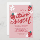 ツースウィート誕生日招待状 招待状 (正面/裏面)