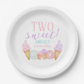 ツースウィート誕生日 ペーパープレート (正面)