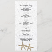 ツースターフィッシュビーチブライダルシャワー結婚式 プログラム (裏面)