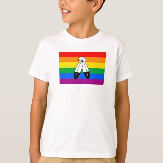 ツースピリットLGBTQ+プライド国旗 Tシャツ (正面)