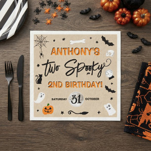 ツースプーキー！ハロウィン2歳の誕生日パーティー スタンダードカクテルナプキン