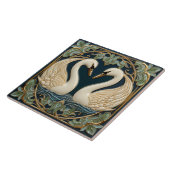 ツースワンズオンレイクアールヌーボーホームデコール タイル (側面)