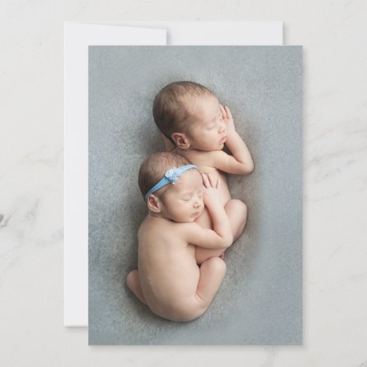 ツーズザラブインフォグラフィックツイン誕生 案内状 (裏面)