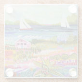 ツーセイラボーツとコテージ ガラスコースター (裏面)