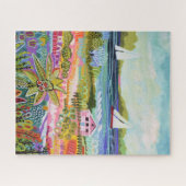 ツーセイラボーツとコテージ ジグソーパズル (横)