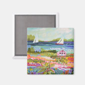 ツーセイラボーツとコテージ マグネット (正面/裏面)