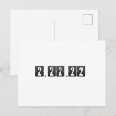 ツーゼデイ・チューズデイ 2月2日 22-2-22 数学教師 投稿 ポストカード (正面/裏面)