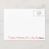 ツーソンからのご挨拶！ ポストカード (裏面)