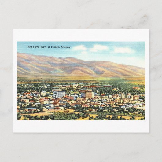 ツーソンの鳥瞰図,アリゾナ,ヴィンテージ旅行 ポストカード (正面)