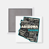 ツーソンアリゾナの地図アリゾナ観光ツーソンAZ マグネット (正面/裏面)