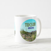 ツーソンアリゾナサボスアンドマウンテンヴィンテージ コーヒーマグカップ (正面右)