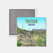 ツーソンアリゾナサボスアンドマウンテンヴィンテージ マグネット (正面/裏面)