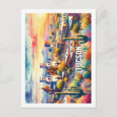 ツーソンアリゾナ有名な旅行プレイスの水色 ポストカード (正面)