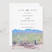 ツーソンアリゾナ砂漠マウンテン セーブザデート (正面/裏面)