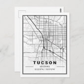 ツーソンアリゾナUSAトラベルシティマップ ポストカード (正面/裏面)