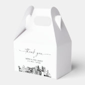 ツーソン結婚のパーソナライズされたお願い箱 フェイバーボックス (裏面サイド)