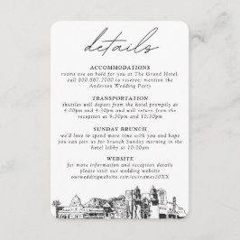 ツーソン結婚の小さな垂直詳細 エンクロージャーカード