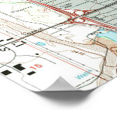 ツーソン・アリゾナの地図(1992年) ポスター (角)