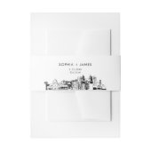 ツーソン・アリゾナ・スカイライン・ベリーバンド、2"x11.5" 招待状ベリーバンド (正面例)