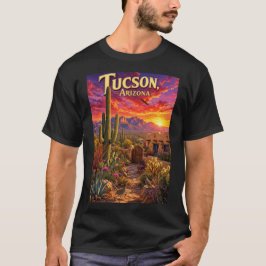 ツーソン アリゾナ デザート サンセット サボテン 旅行 Tシャツ