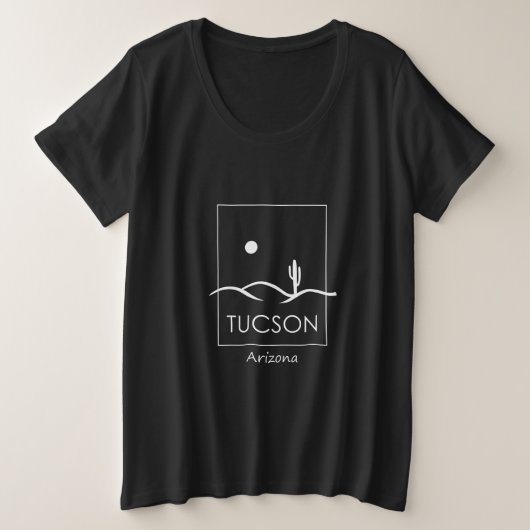 ツーソン・アリゾナ プラスサイズTシャツ (デザイン正面)