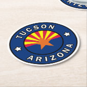 ツーソン・アリゾナ ラウンドペーパーコースター (アングル)