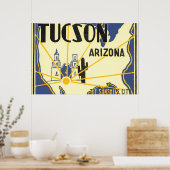 ツーソンArizona_Vintage Travelポスターアートワーク ポスター (キッチン)