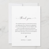 ツーソンAZスカイライン結婚のディナーメニューカード5x7 (裏面)