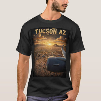 ツーソンAZ Aマウンテンサンセット飛行機ビューTシャツ Tシャツ