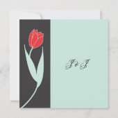 ツーチューリップアールヌーボースタイル結婚式招待状 招待状 (裏面)