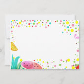 ツーッティフルッティ2ndガール誕生日カスタム写真 招待状 (裏面)