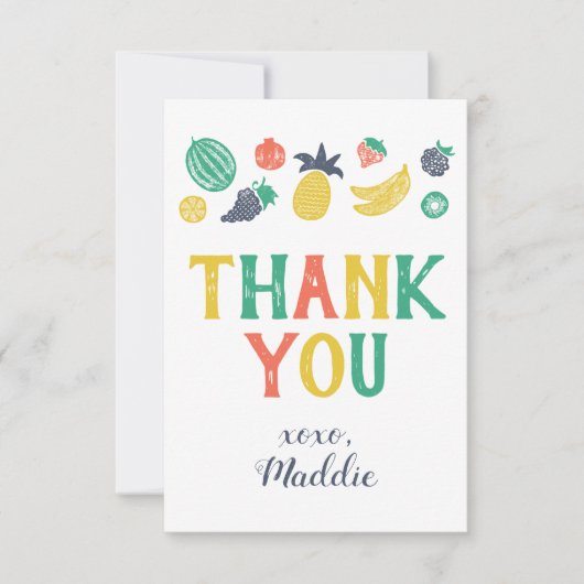 ツーッティフルティセカンド誕生日サンキュー サンキューカード (正面)