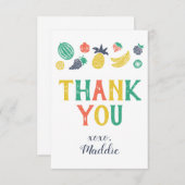 ツーッティフルティセカンド誕生日サンキュー サンキューカード (正面/裏面)