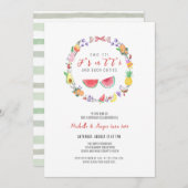 ツーッティフルーティガール誕生日、夏の2回目の誕生日 招待状 (正面/裏面)