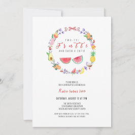 ツーッティフルーティガール誕生日、夏の2回目の誕生日 招待状