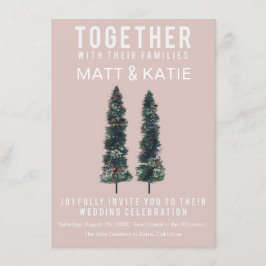 ツーツリーズミニマル結婚式招待状 招待状
