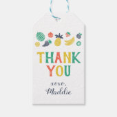 ツーティフルティセカンド誕生日サンキューユユーメッセージカード ギフトタグ (正面)