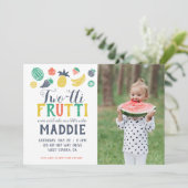 ツーティフルティセカンド誕生日フォト招待状 招待状 (スタンド正面)