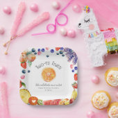 ツーティフルーティかわいこちゃんフルーツ誕生日 ペーパープレート (パーティー)