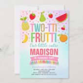 ツーティフルーティパーティの招待状2nd誕生日パーティー 招待状 (正面)